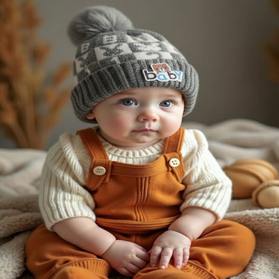 TRUE INDIAN Kids Cap(Grey)