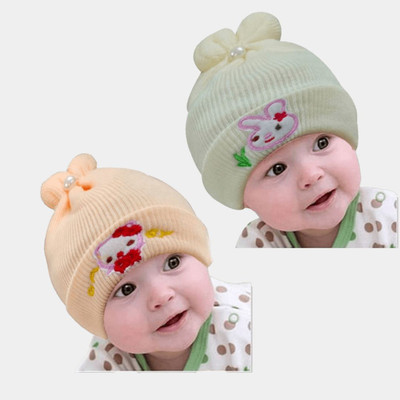 Nutan Kids Cap(Beige, Orange)