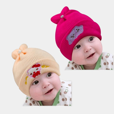 Nutan Kids Cap(Pink, Orange)