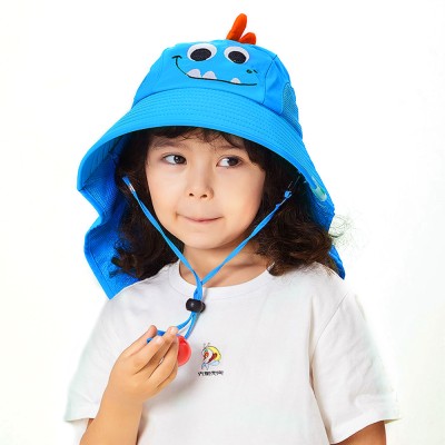 HASTHIP Cap for Girls Summer Cartoon Design Sun Hat for Kids UV Protection Bucket Hat(Multicolor, Pack of 1)