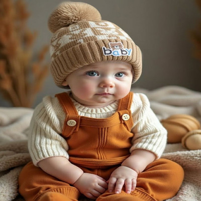 TRUE INDIAN Kids Cap(Brown)