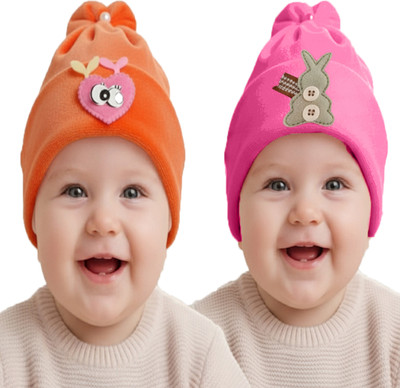 TRUE INDIAN Kids Cap(Orange, Red)