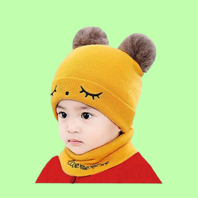 Nutan Kids Cap(Yellow)