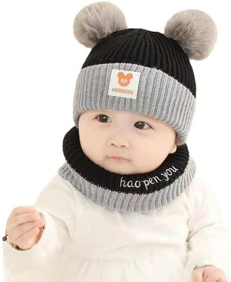 FASHIONIO Kids Cap(Black)