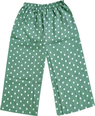 KAVYA Capri For Girls Casual Printed Crepe(Green Pack of 1)