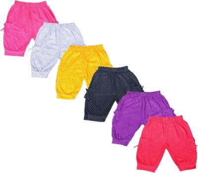 Knit Vey Capri For Girls Casual Polka Print Pure Cotton(Multicolor Pack of 6)