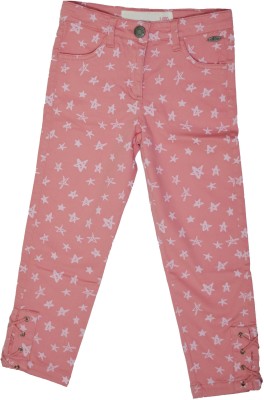 clodentity Capri For Girls Casual Printed Pure Cotton(Pink Pack of 1)