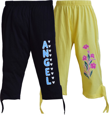 TEXFRESH Capri For Girls Casual Printed Pure Cotton(Multicolor Pack of 2)