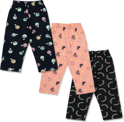 Zuniors-SSC Capri For Girls Casual Printed Pure Cotton(Multicolor Pack of 3)