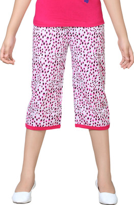 SINI MINI Capri For Girls Casual Printed Pure Cotton(Multicolor Pack of 1)