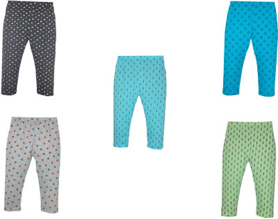 MTI FASHIONS Capri For Girls Casual Printed Pure Cotton(Multicolor Pack of 5)