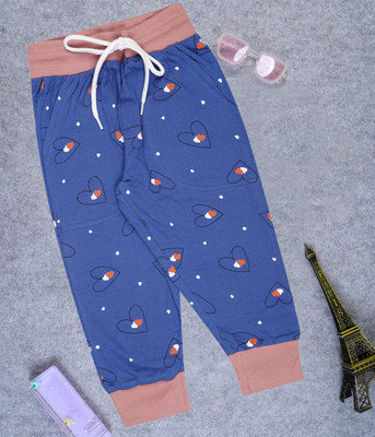 YALZZ Track Pant For Girls(Blue, Pack of 1)