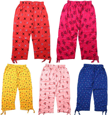 SUPER Capri For Girls Casual Printed Pure Cotton(Multicolor Pack of 5)