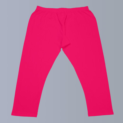 MYO Capri For Girls Casual Solid Cotton Lycra Blend(Pink Pack of 1)