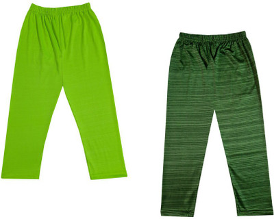 Indistar Capri For Girls Casual Solid Polyester(Green Pack of 2)