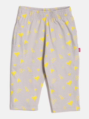 DIXCY SCOTT SLIMZ Capri For Girls Casual Printed Pure Cotton(Grey Pack of 1)