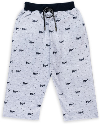 CUTOPIES Capri For Girls Casual Printed Cotton Blend(Grey Pack of 1)