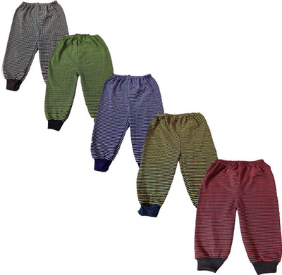 Sathvik Tex Capri For Baby Girls Casual Striped Cotton Blend(Multicolor Pack of 5)