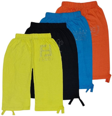 leemony Capri For Girls Casual Embellished Hosiery(Multicolor Pack of 4)