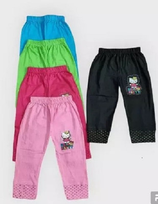 Sannutrendzz Capri For Girls Casual Self Design Cotton Blend(Multicolor Pack of 5)