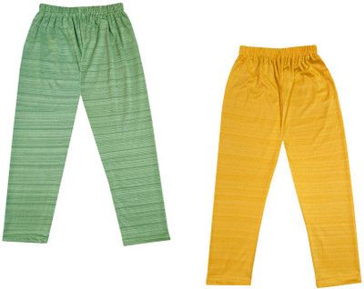 IndiWeaves Capri For Girls Casual Striped Polyester(Green Pack of 2)