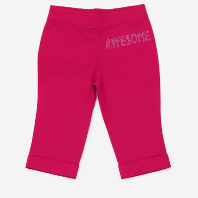 Pink Paradise Capri For Girls Casual Polka Print Cotton Blend(Pink Pack of 1)