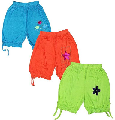 Fashionon Capri For Girls Casual Printed Cotton Blend(Multicolor Pack of 3)