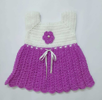 MHN CREATION Baby Girls Below Knee Casual Dress(Purple, Sleeveless)