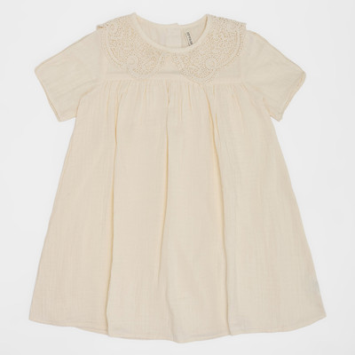 Pantaloons Junior Girls Short/Mid Thigh Casual Dress(White, Half Sleeve)