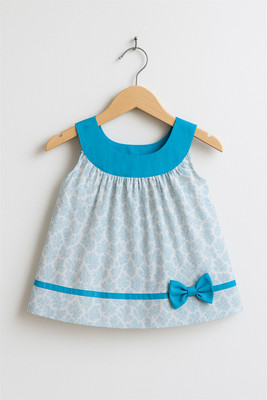 chaz kids Indi Baby Girls Midi/Knee Length Festive/Wedding Dress(Blue, Fashion Sleeve)