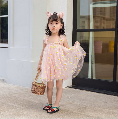 AHAD CREATION Girls Above Knee Party Dress(Multicolor, Sleeveless)