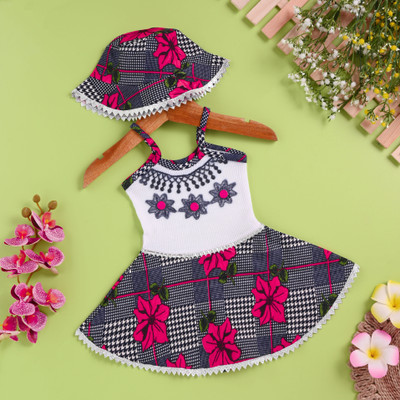 RUBINA DRESSES Baby Girls Midi/Knee Length Festive/Wedding Dress(Multicolor, Sleeveless)