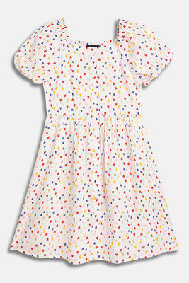 Allen Solly Girls Midi/Knee Length Casual Dress(Multicolor, Short Sleeve)