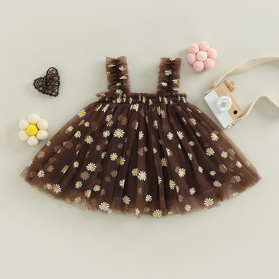 SiddatKidDaisy Girls Above Knee Party Dress(Multicolor, Sleeveless)