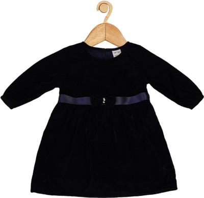 CREATIVE KID'S Baby Girls Midi/Knee Length Casual Dress(Dark Blue, Full Sleeve)