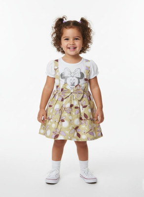 PARMIKSTYLE Indi Baby Girls Above Knee Casual Dress(White, Half Sleeve)