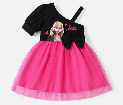 SK G AND J Baby Girls Midi/Knee Length Party Dress(Black, Sleeveless)