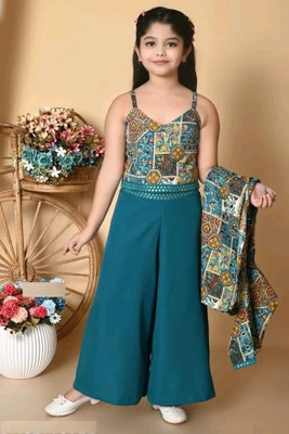 Afreen Creations Boys & Girls Party(Festive) T-shirt Track Pants(rama)