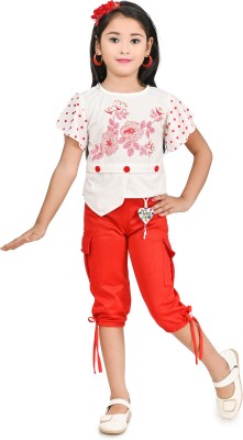 haji taj Self Design Girls Jumpsuit