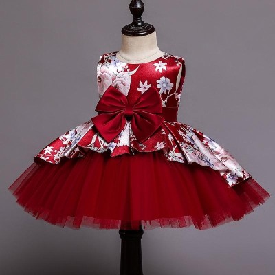 Netra Creation Girls Midi/Knee Length Party Dress(Red, Sleeveless)