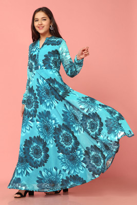 Fashion Dream Flared/A-line Gown(Light Blue)
