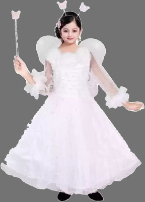 OMG Collection Girls Maxi/Full Length Festive/Wedding Dress(Multicolor, 3/4 Sleeve)