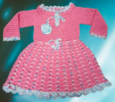 Sfw Indi Girls Below Knee Festive/Wedding Dress(Pink, Full Sleeve)