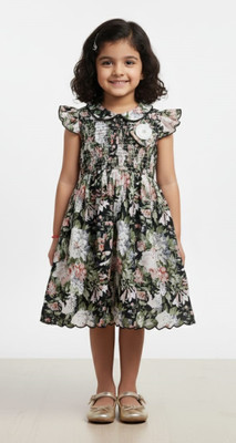 Mauli Collection Baby Girls Above Knee Casual Dress(Multicolor, Half Sleeve)