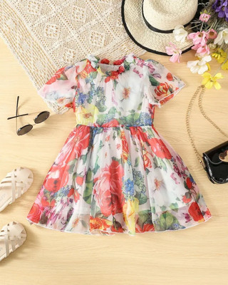 Style Connect Collection Baby Girls Midi/Knee Length Party Dress(Multicolor, Short Sleeve)