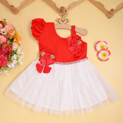 LITTLE DRESSES Baby Girls Below Knee Party Dress(Multicolor, Short Sleeve)