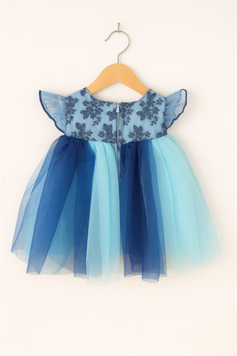 chaz kids Baby Girls Midi/Knee Length Festive/Wedding Dress(Multicolor, Fashion Sleeve)