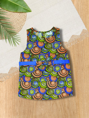 CREATIVE KID'S Indi Baby Girls Midi/Knee Length Casual Dress(Multicolor, Sleeveless)