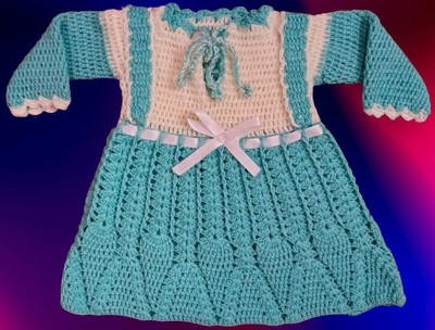 Sfw Indi Baby Girls Below Knee Festive/Wedding Dress(Light Green, Full Sleeve)