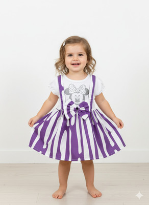 PARMIKSTYLE Indi Baby Girls Above Knee Casual Dress(White, Half Sleeve)